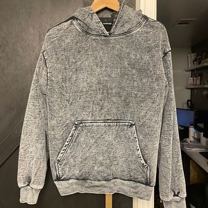 Small unisex Talentless men’s vintage washed black hoodie